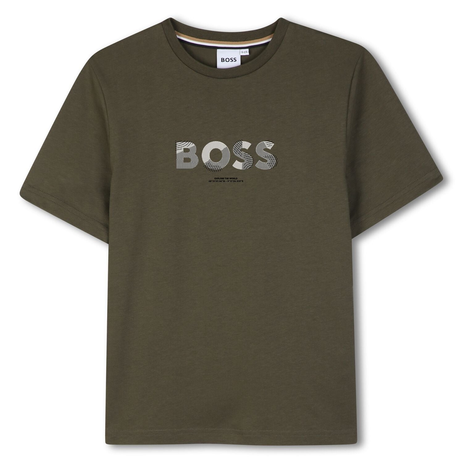 Boys Green Logo T-Shirt, 3, hi-res