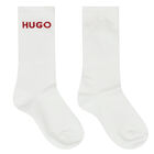 Boys Black & White Logo Socks (2 Pack), 1, hi-res