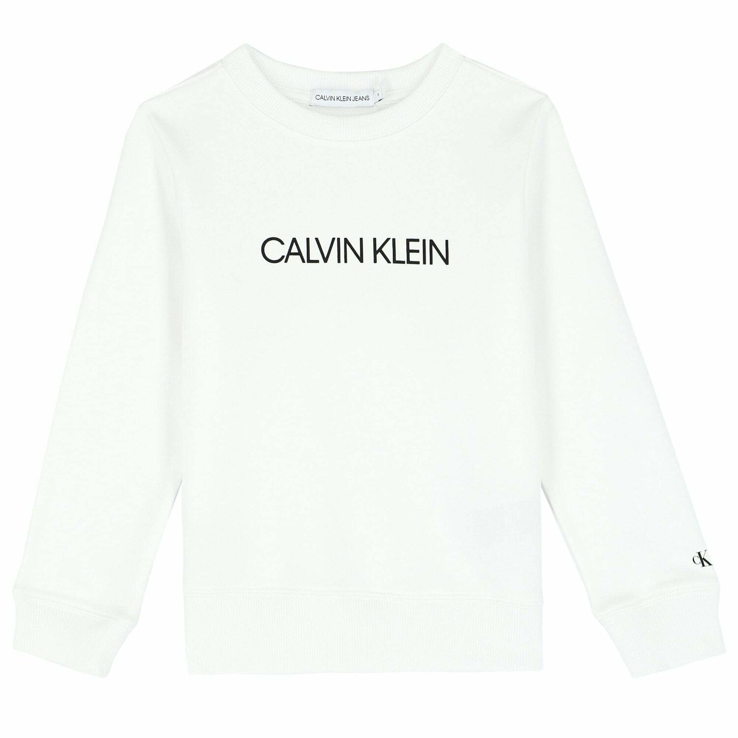 Boys White Logo Sweatshirt, 1, hi-res image number null