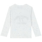Baby Boys White & Navy Long Sleeve Top, 1, hi-res