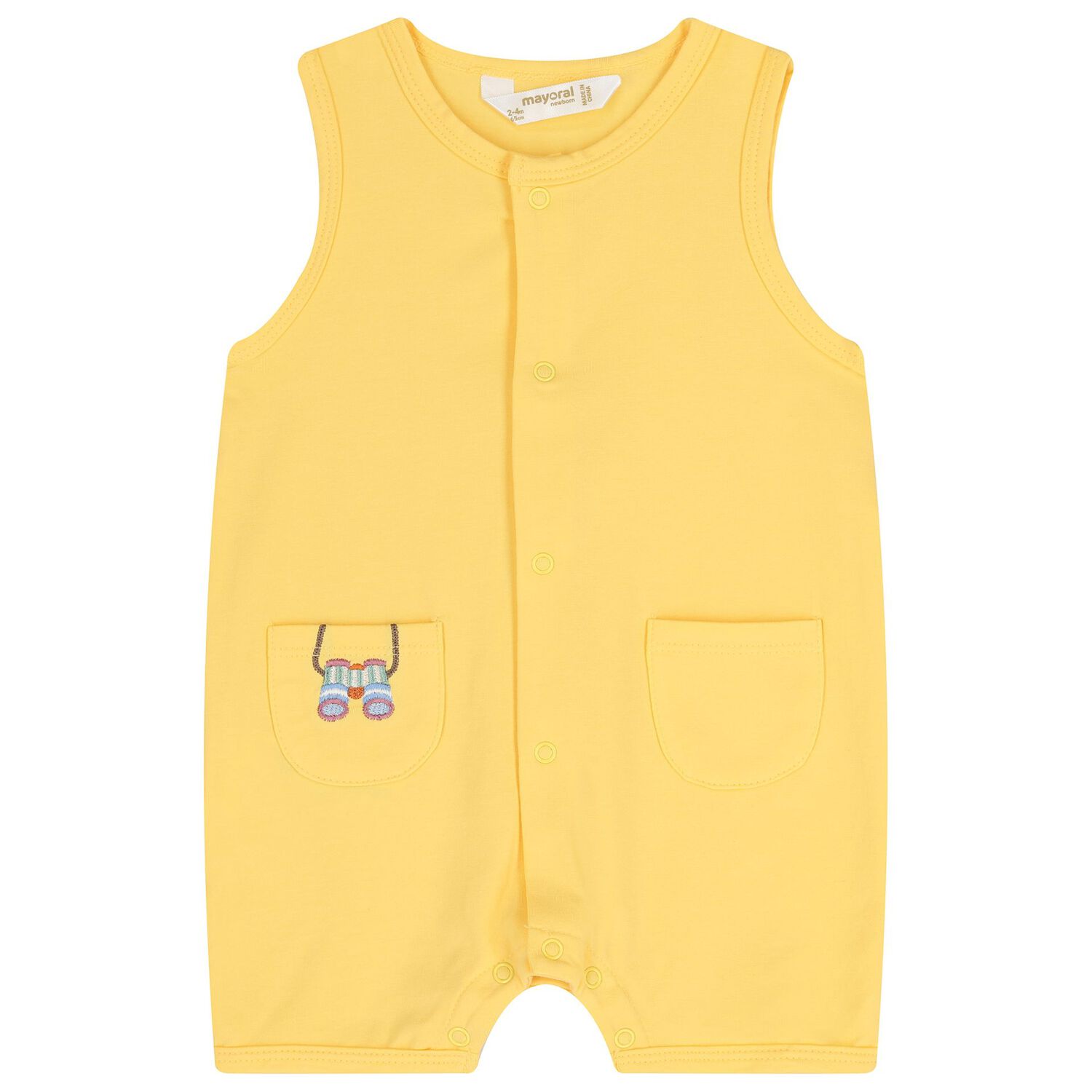 Baby Boys Ivory & Yellow Rompers Set, 1, hi-res