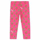 Younger Girls Pink Logo Leggings, 1, hi-res