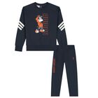 Navy Blue Disney Logo Tracksuit, 1, hi-res