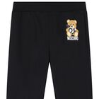 Black Teddy Bear Logo Joggers, 1, hi-res
