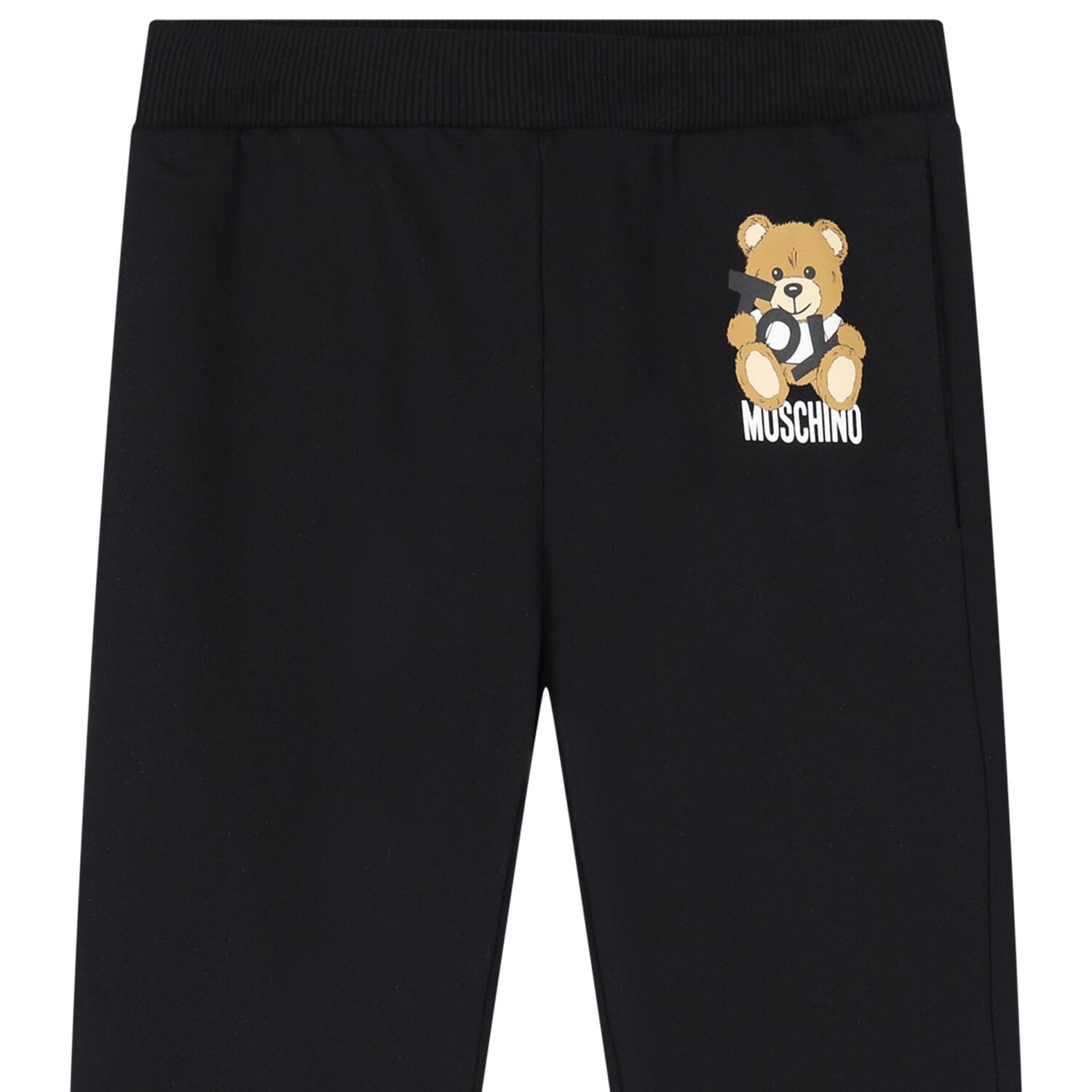 Black Teddy Bear Logo Joggers, 1, hi-res image number null