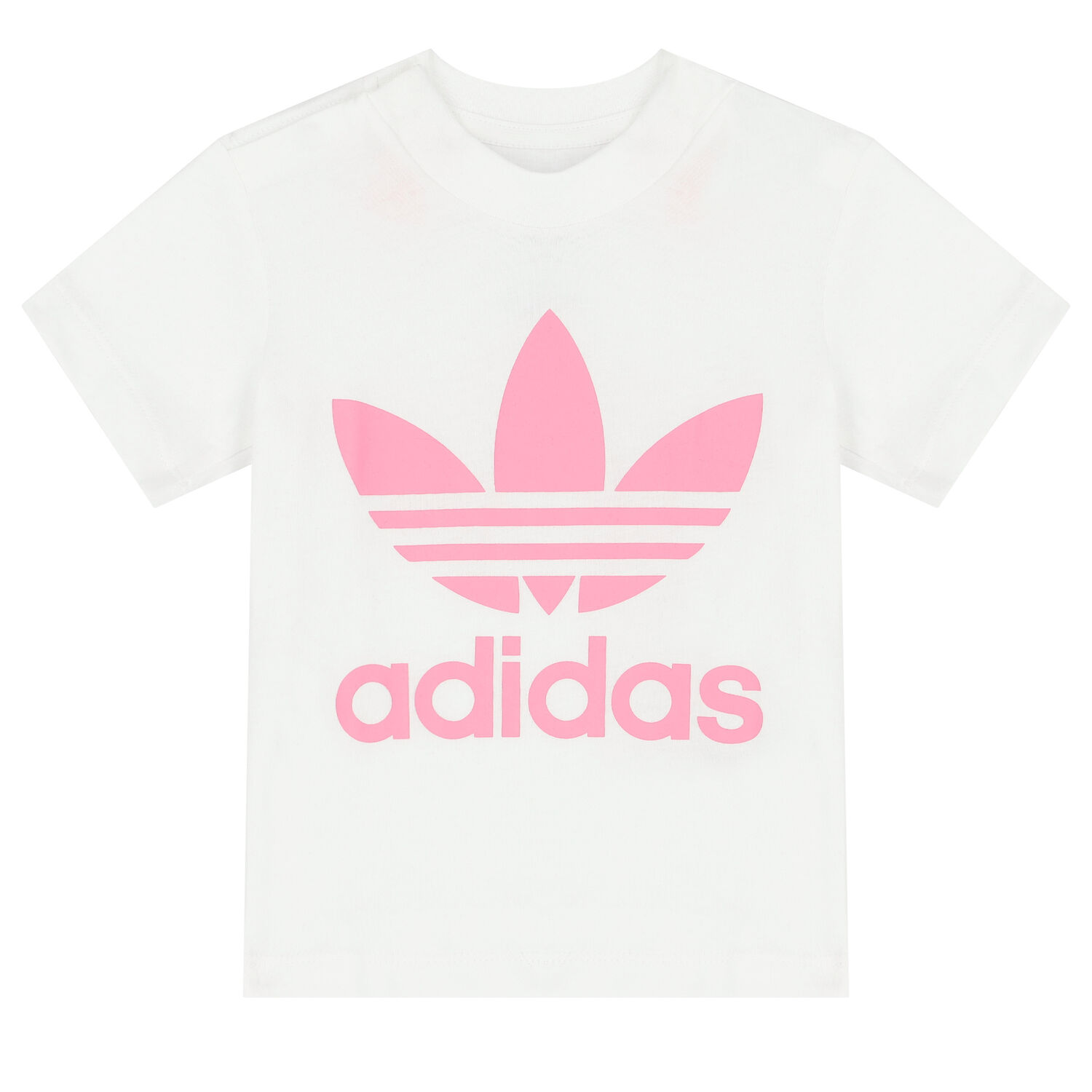 White & Pink Logo Shorts Set, 3, hi-res