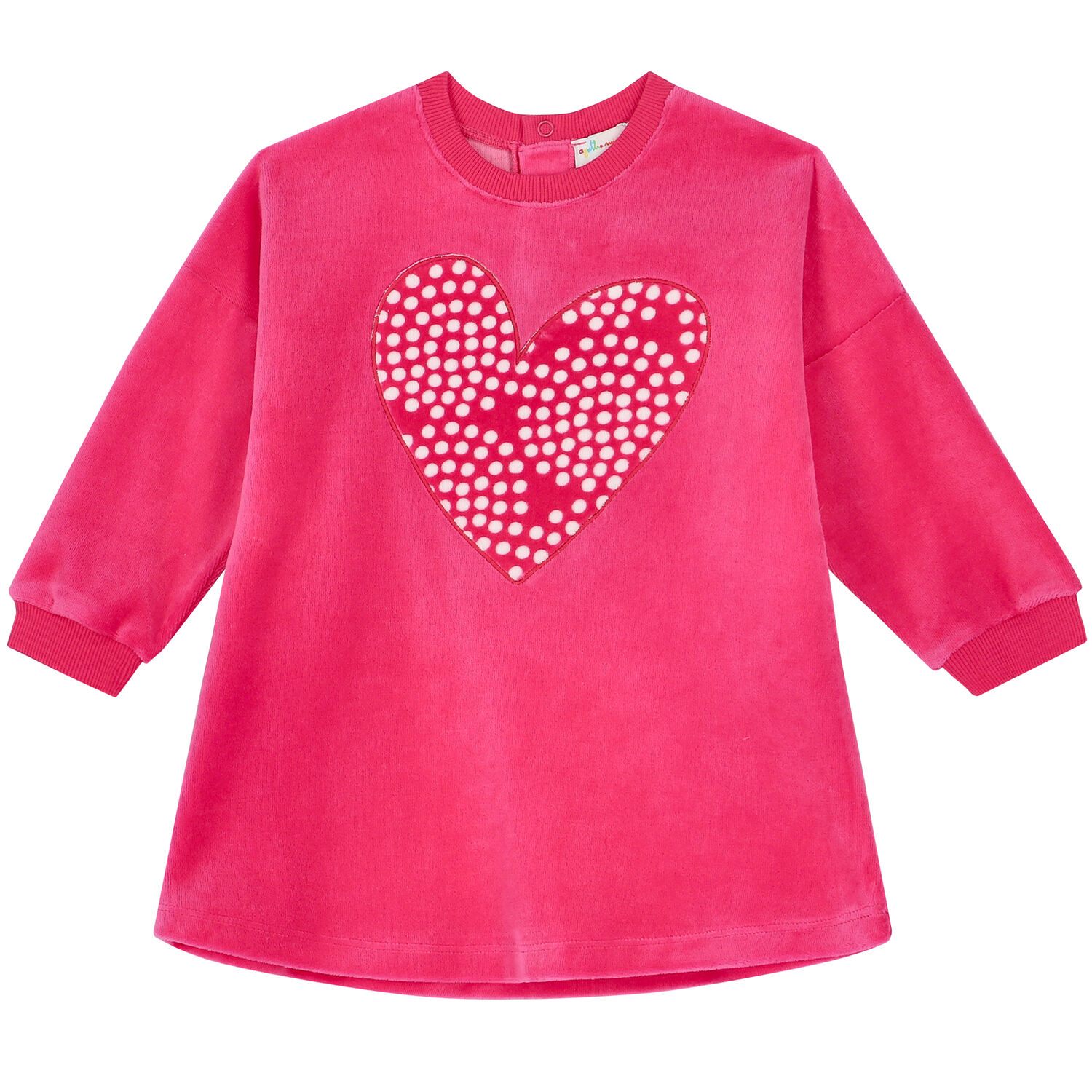 Girls Pink Heart Dress Set, 1, hi-res