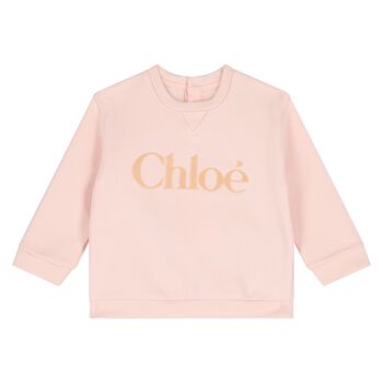 Younger Girls Pink Logo Sweatshirt