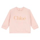 Younger Girls Pink Logo Sweatshirt, 1, hi-res