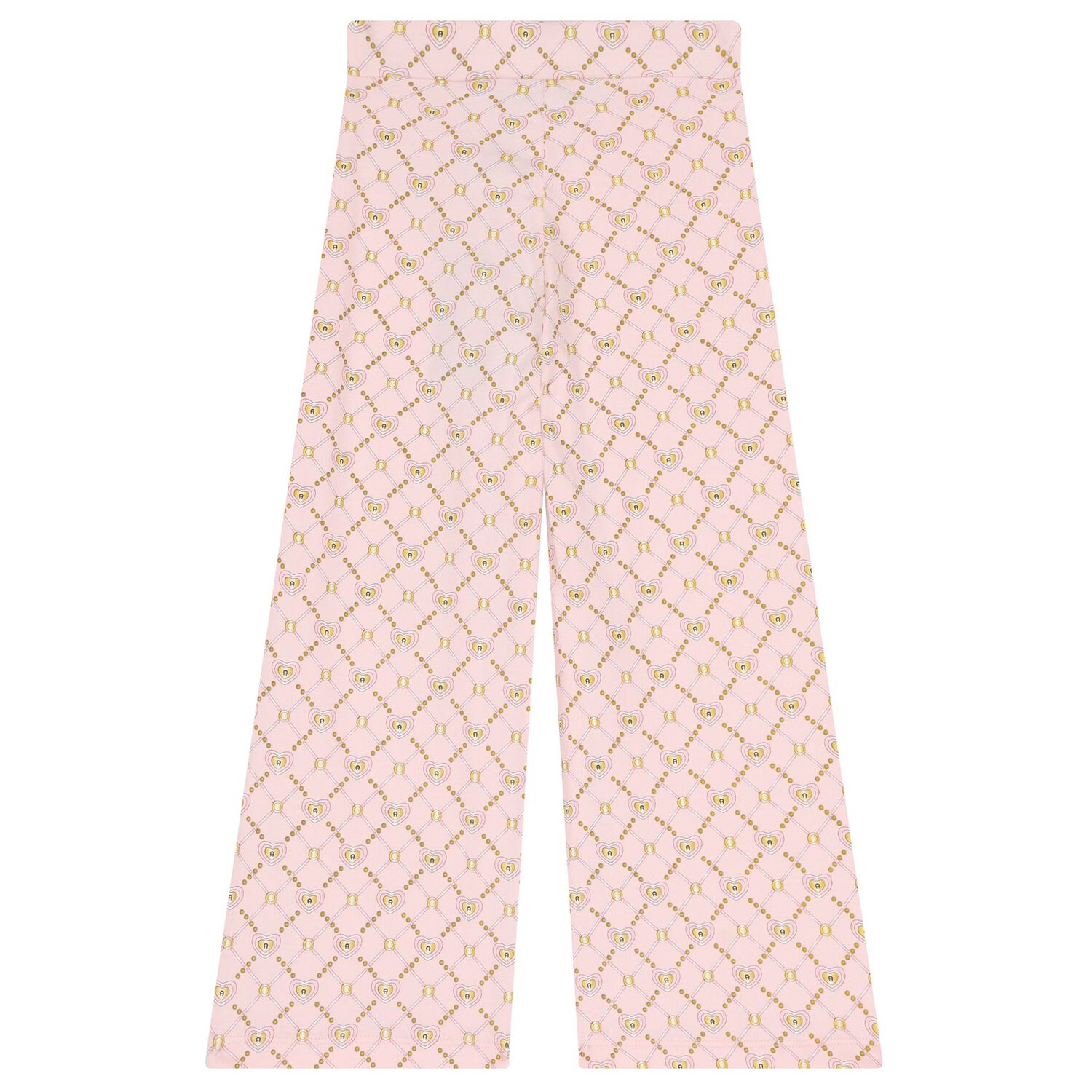 Girls Pink & Gold Logo Trousers, 1, hi-res