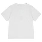 Boys White Logo Majolica T-Shirt, 2, hi-res