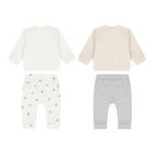 Baby Boys Ivory, Beige & Grey Tracksuits ( 2-Pack ), 1, hi-res
