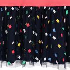 Girls Pink & Navy Blue Tulle Dress, 1, hi-res