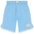 Boys Blue Logo Shorts Set, 1, hi-res