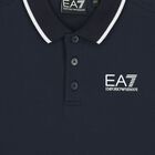 Boys Navy Blue Logo Polo Shirt  , 1, hi-res