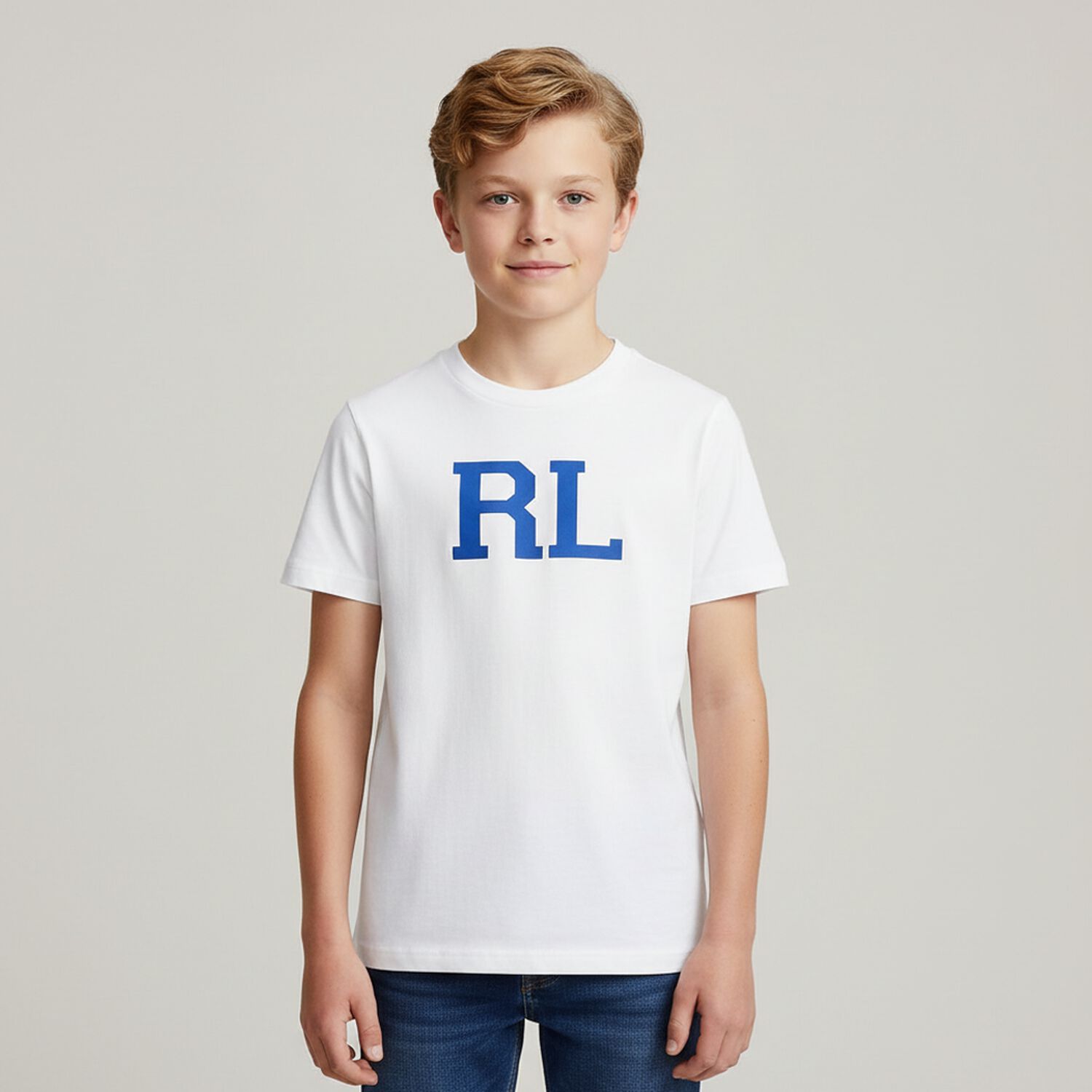 Boys White Logo T-Shirt, 2, hi-res