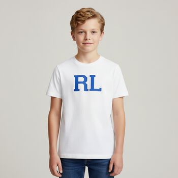 Boys White Logo T-Shirt