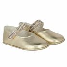 Baby Girls Gold Embellished Pre Walker Shoes, 1, hi-res