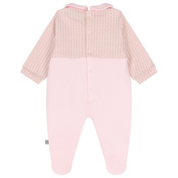 Baby Girls Pink Logo Babygrow