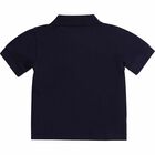 Younger Boys Navy Logo Polo Shirt, 1, hi-res