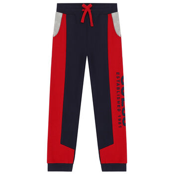 Boys Blue & Red Logo Jogger