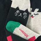 Baby Girls Black Printed Tights, 1, hi-res