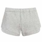 Girls Grey Jersey Shorts, 1, hi-res