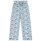 Girls White & Blue Trousers, 1, hi-res