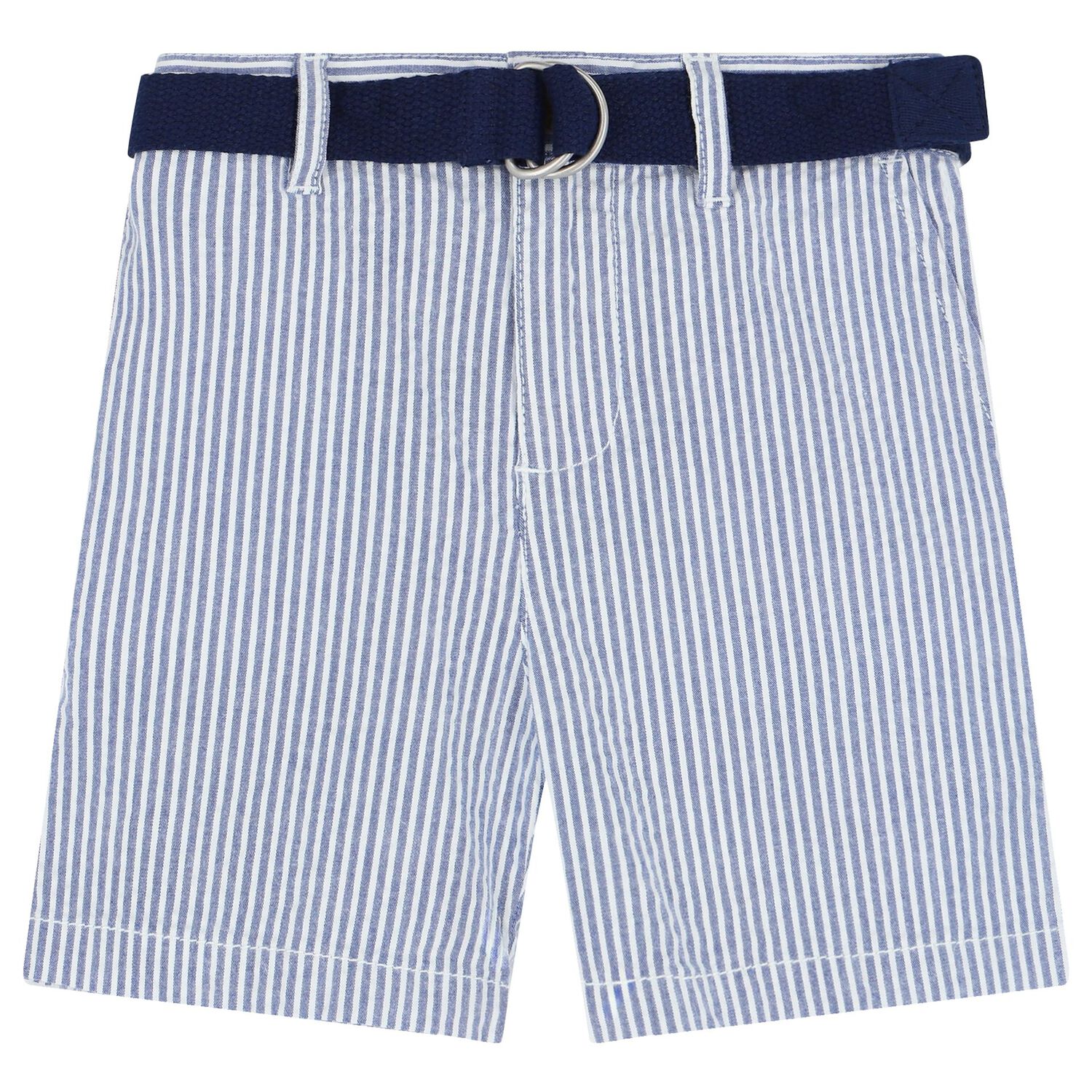Baby Boys White & Blue Shorts Set, 1, hi-res image number null
