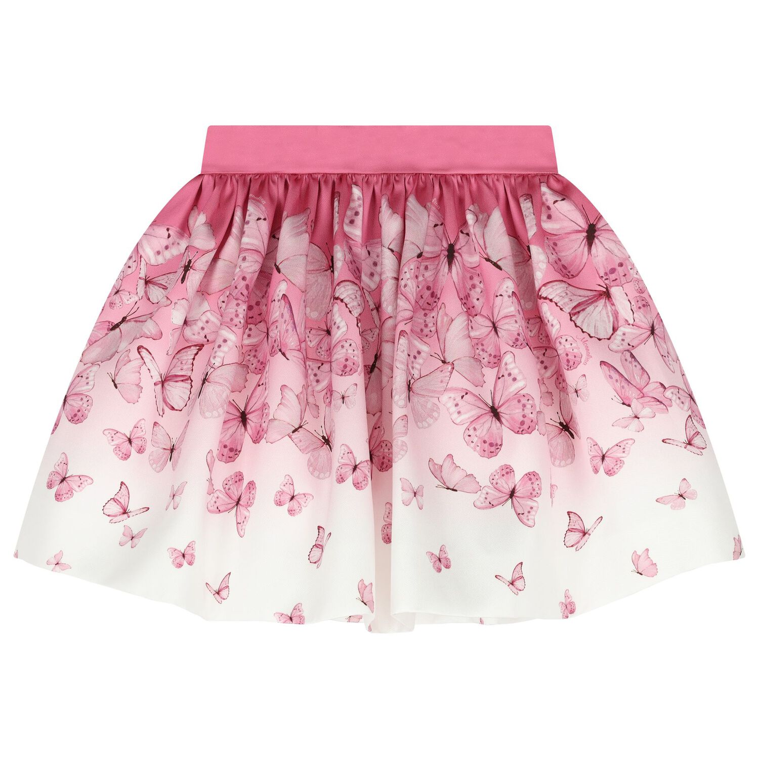 Girls White & Pink Butterfly Skirt Set, 2, hi-res image number null
