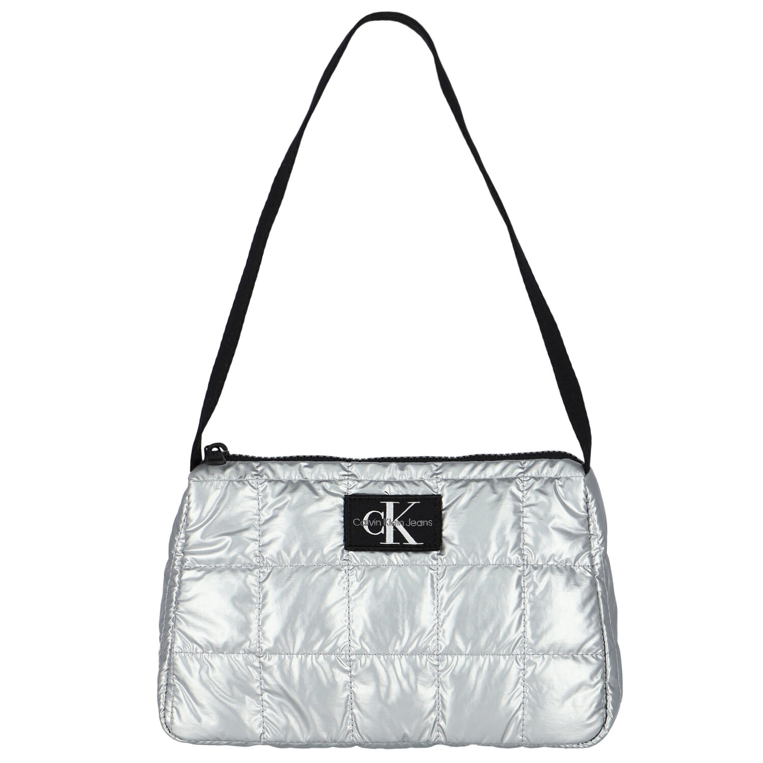 Girls Silver Logo Quilted Bag, 2, hi-res