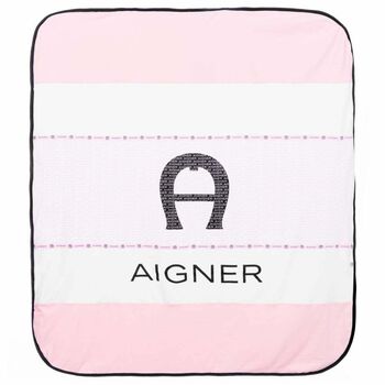 Pink & White Logo Baby Blanket 