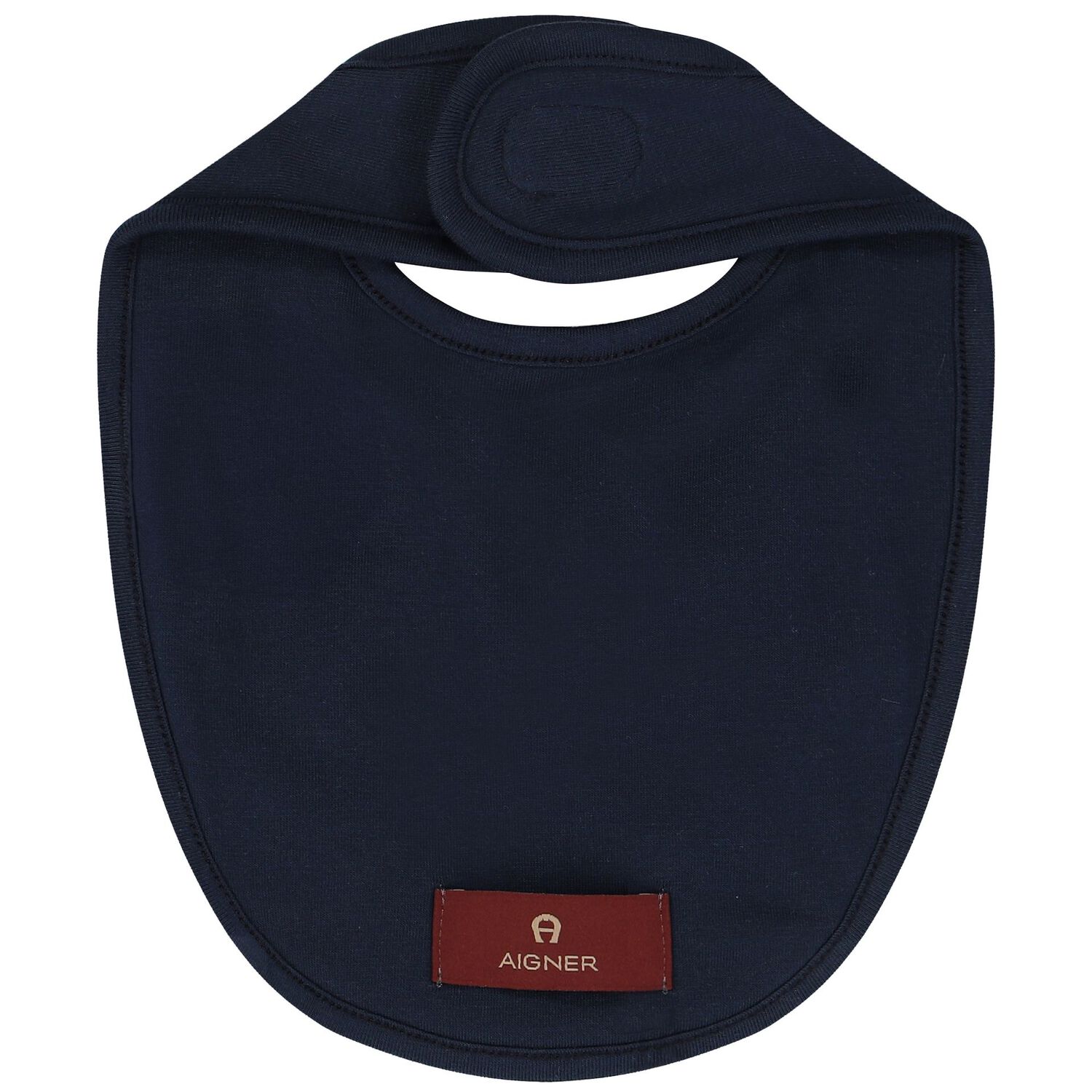 Baby Boys Navy Blue & Gold Logo Bib, 3, hi-res image number null