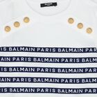 Girls White & Blue Logo Dress, 1, hi-res