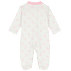 Baby Girls Ivory & Pink Horse Babygrow, 1, hi-res