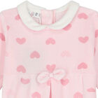 Baby Girls Pink Hearts Babygrow, 1, hi-res