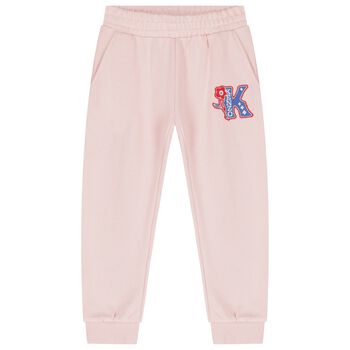 Girls Pink Logo Joggers