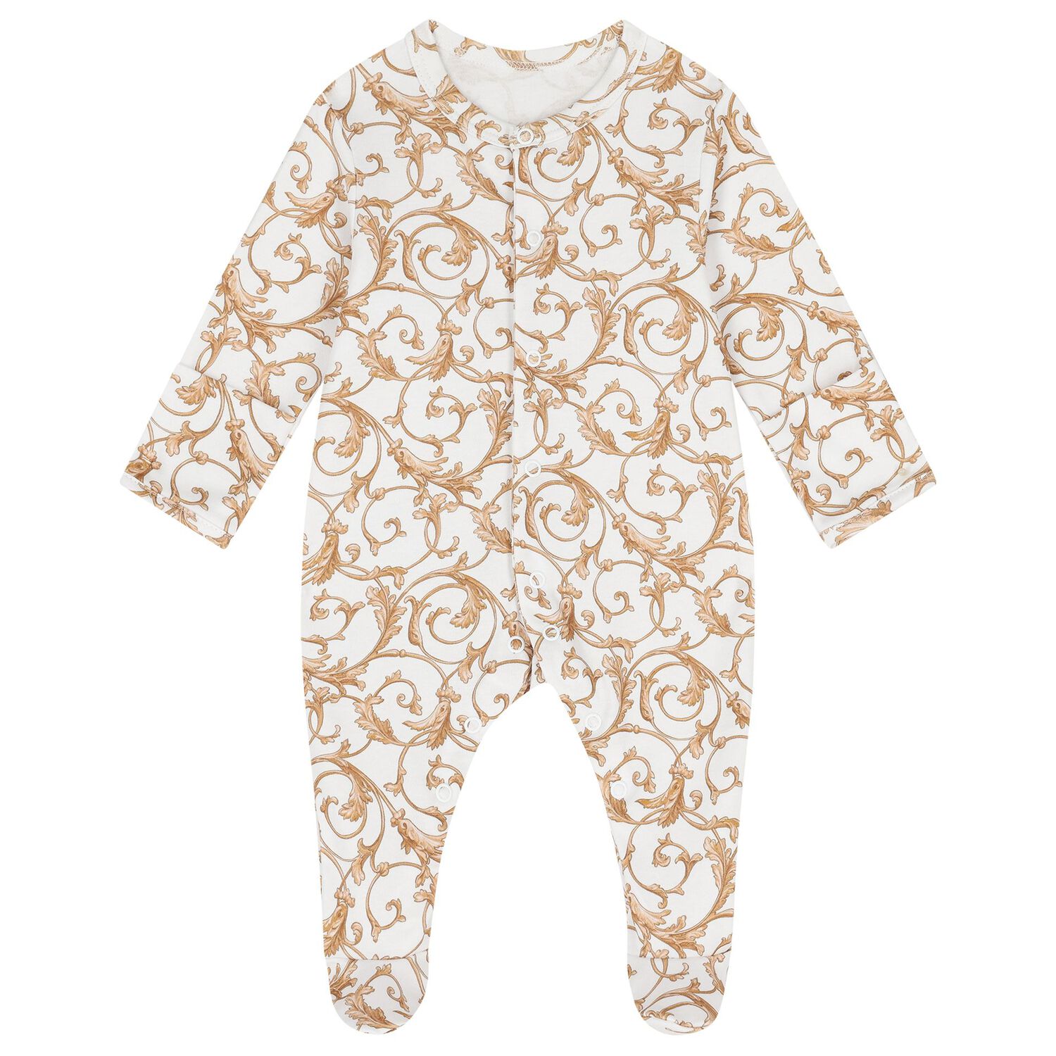White & Gold Babygrow Gift Set (3 Piece), 1, hi-res