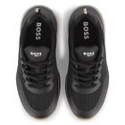 Boys Mini Me Black Logo Trainers, 1, hi-res