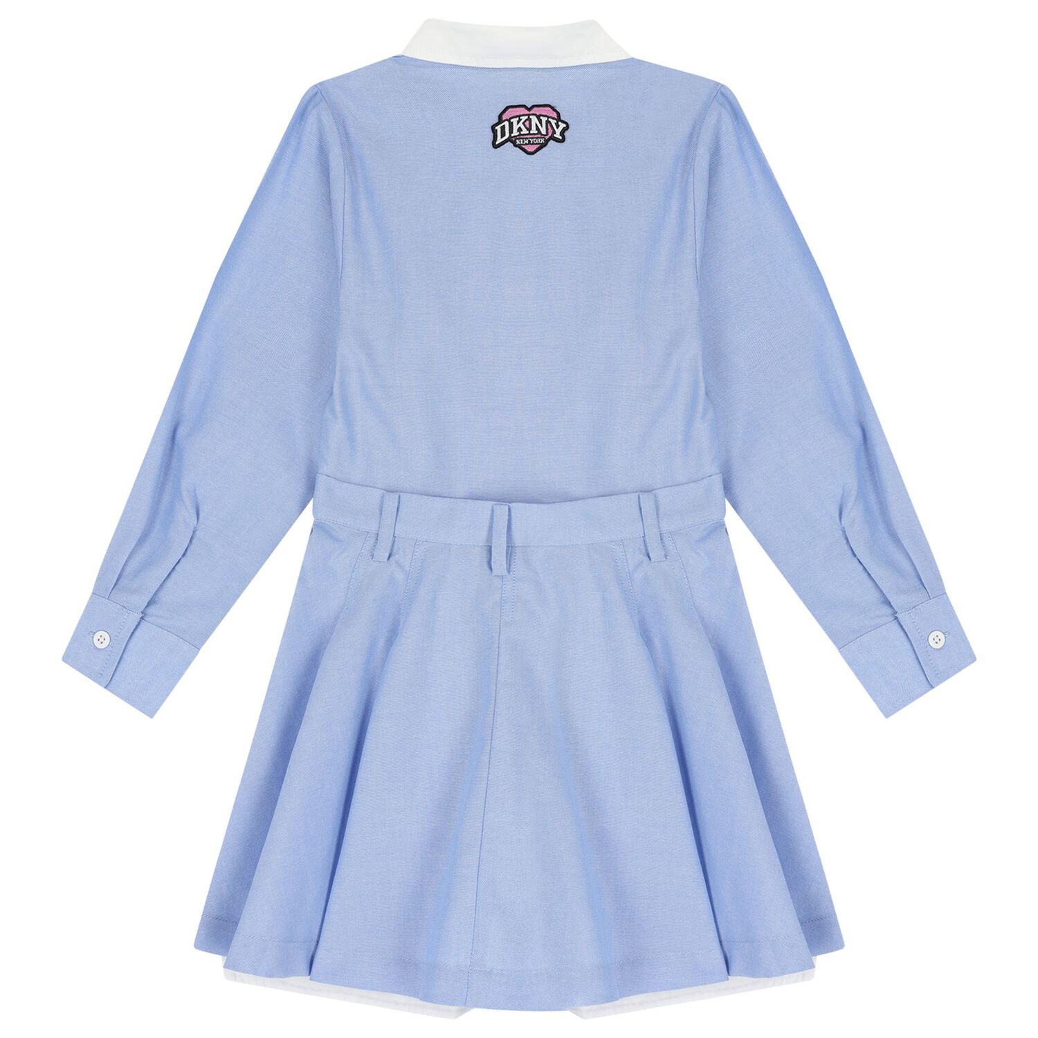 Girls Blue Logo Dress, 1, hi-res