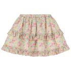 Girls Pink Liberty Ruffled Skirt , 1, hi-res