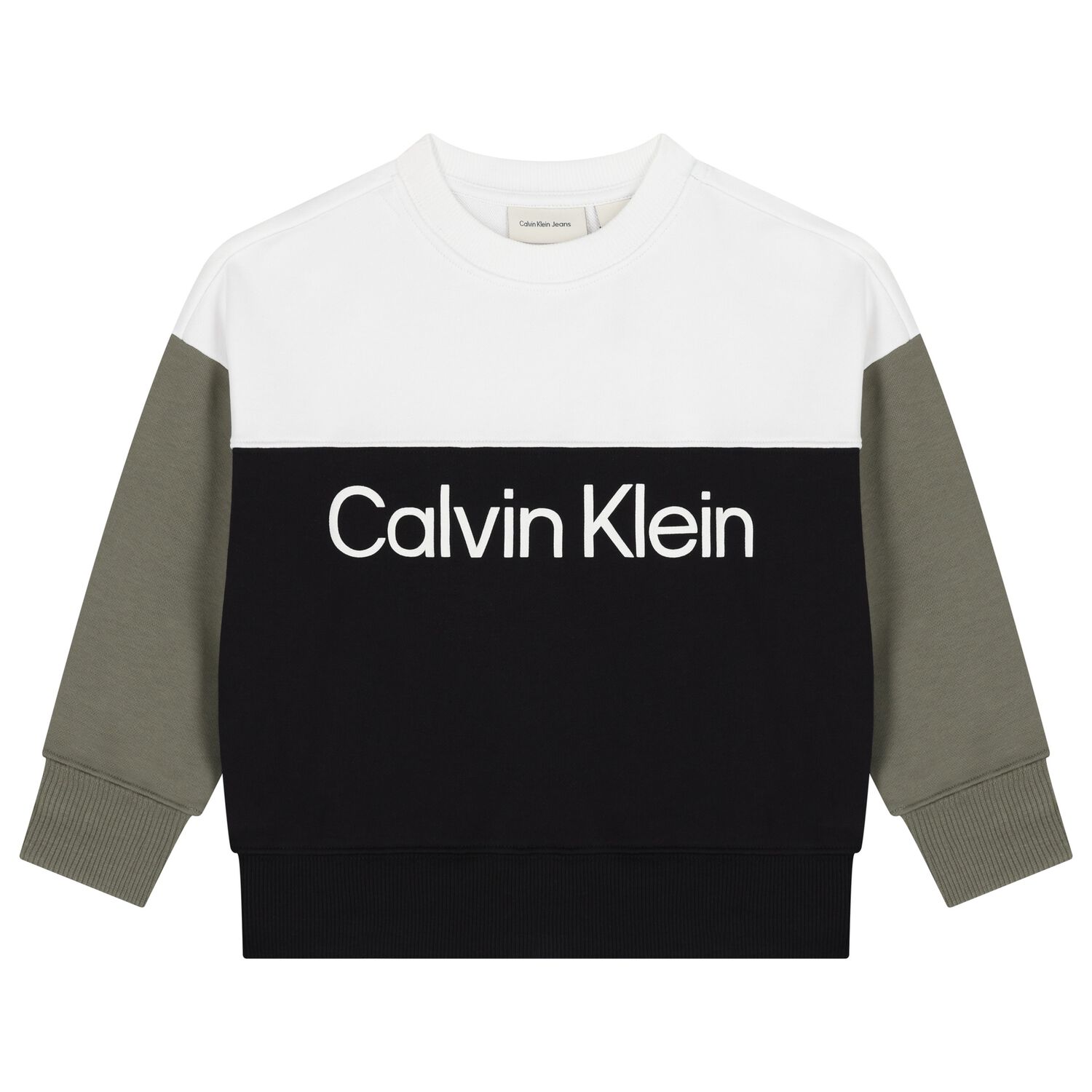 Boys Black, Green & White Logo Sweatshirt, 1, hi-res