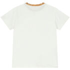 Boys Ivory & Beige Geo Map Logo T-Shirt, 1, hi-res
