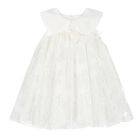 Younger Girls White Flower Tulle Dress, 1, hi-res