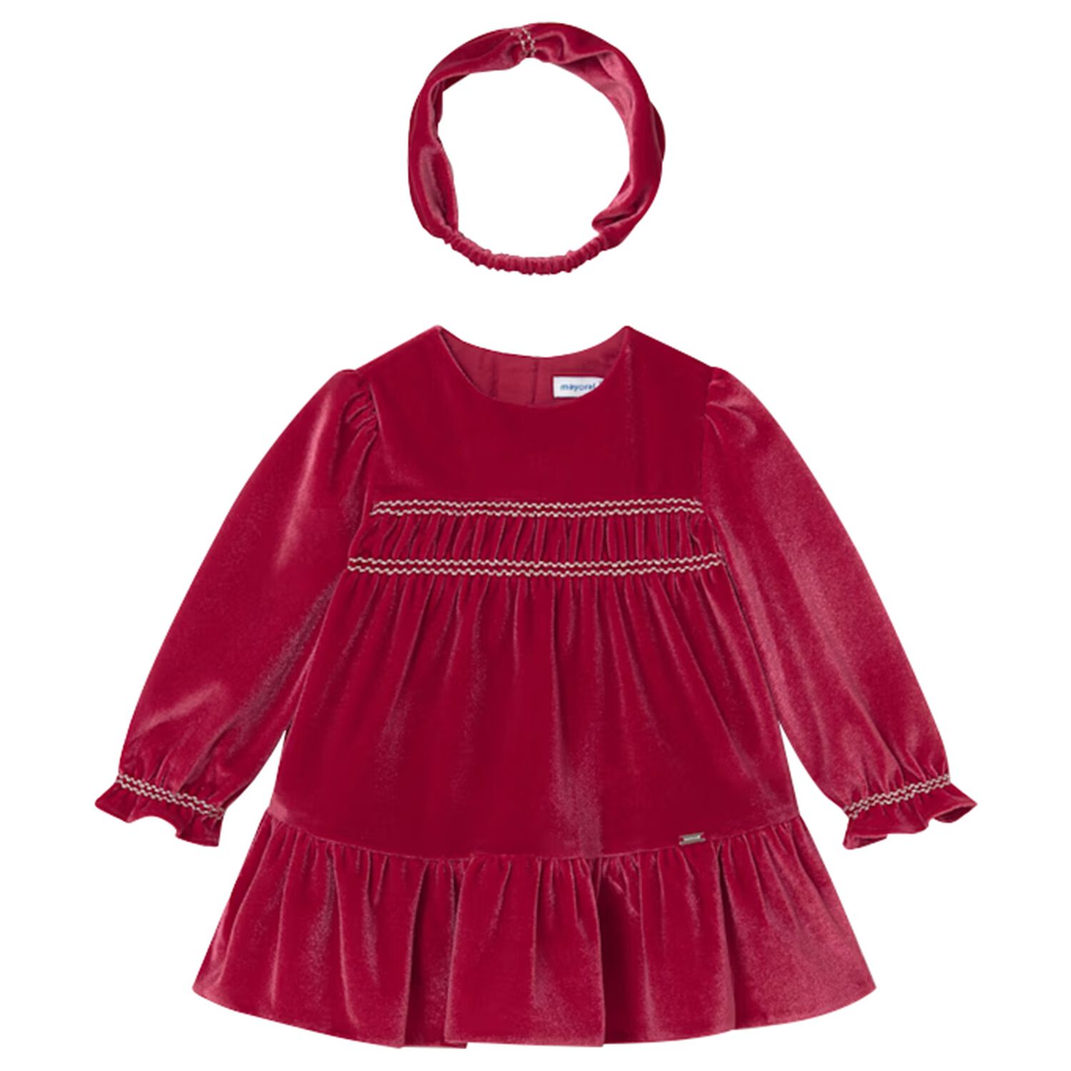 Younger Girls Red Dress Set, 3, hi-res image number null