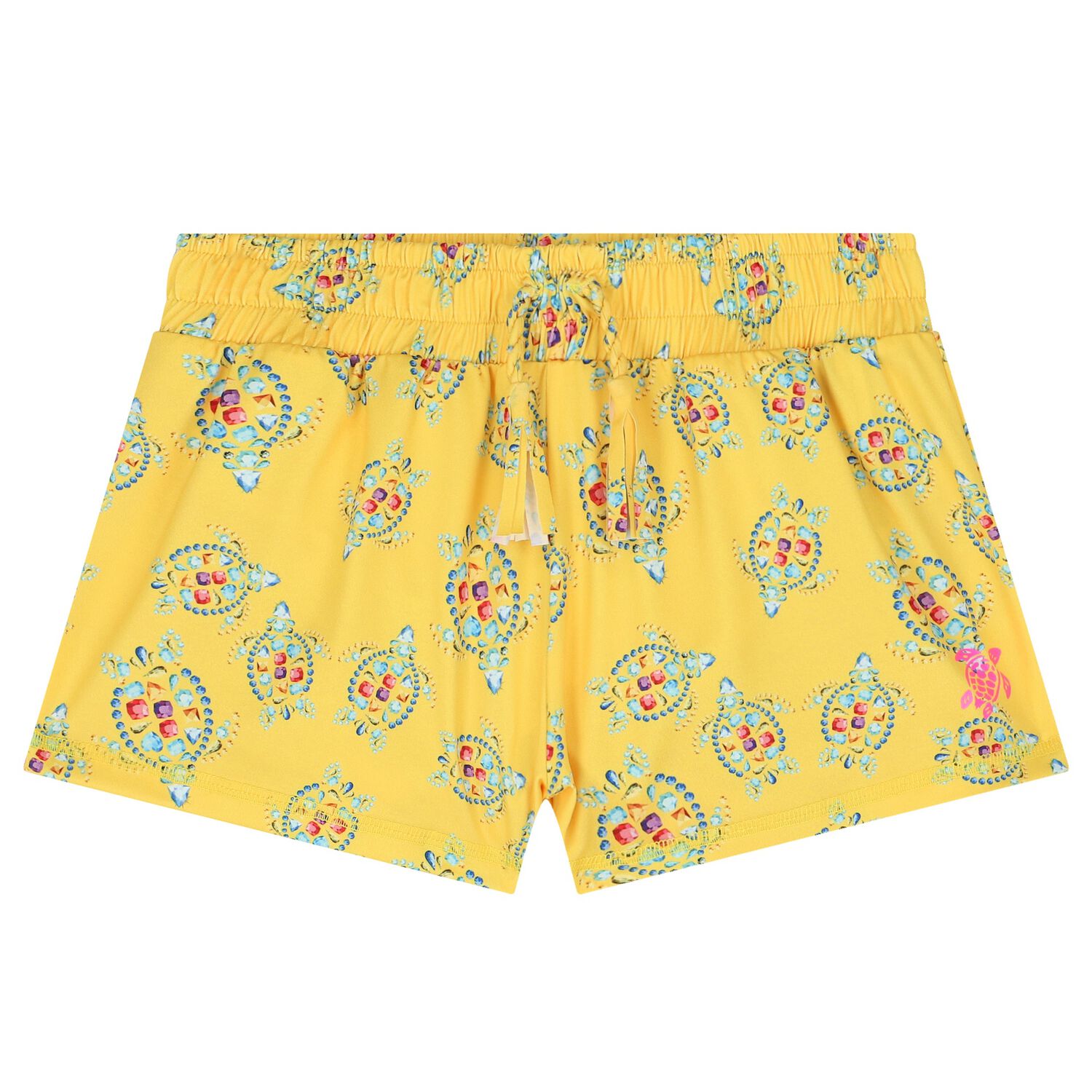Girls Yellow Turtle Shorts, 1, hi-res image number null