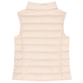 Girls Pink Logo Padded Gilet