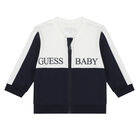 Baby Boys Navy Blue & White Logo Tracksuit Set, 3, hi-res