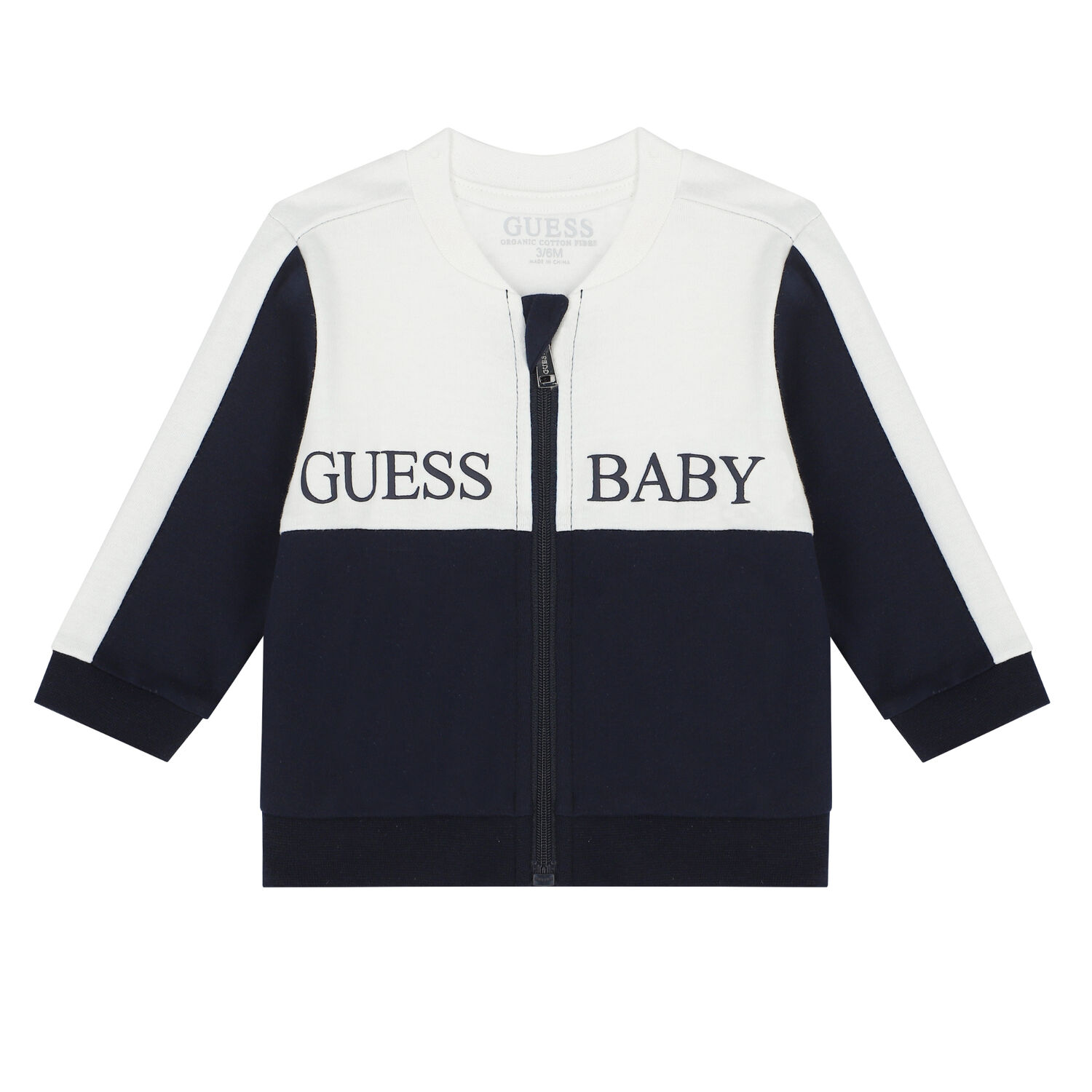 Baby Boys Navy Blue & White Logo Tracksuit Set, 3, hi-res