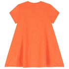 Girls Orange Elephant Logo Dress, 2, hi-res